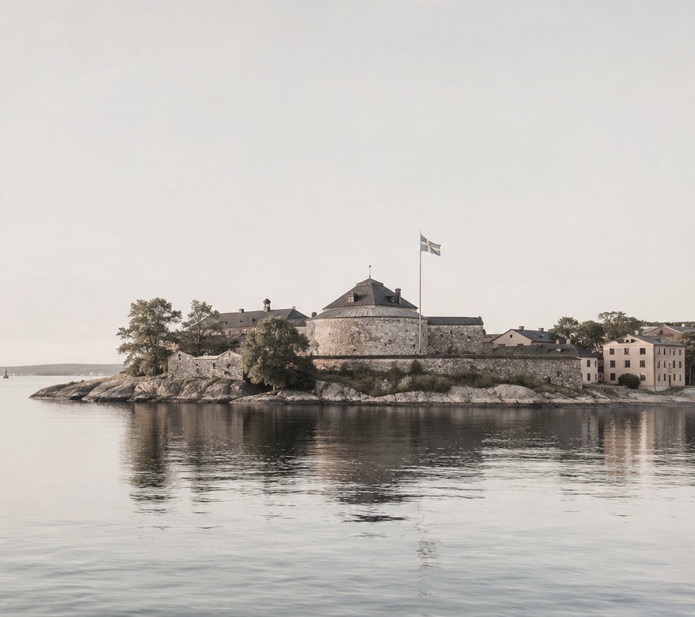 Vaxholms Kastell visto dall’acqua